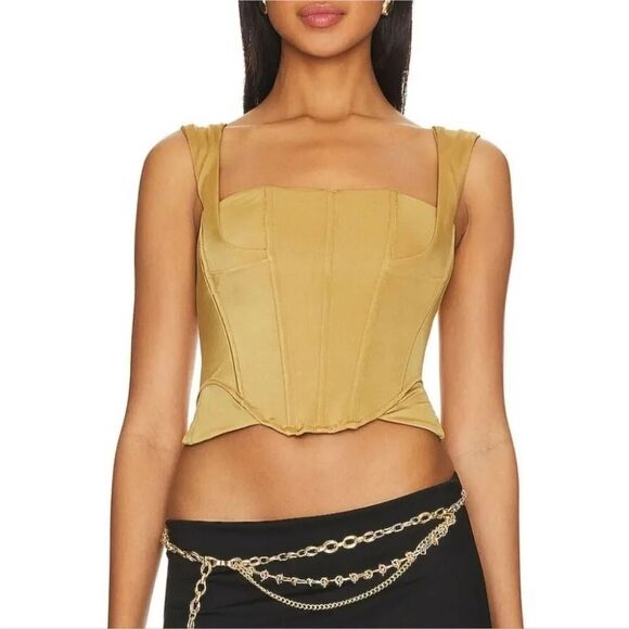 Tops - NEW We Are Hah x Free People Knock Out Corset Top in Shroom Size XS